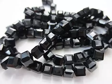 100 шт. хрустальные стеклянные бусины кубической формы 6 мм черные граненые материалы для творчества Huey H1057
