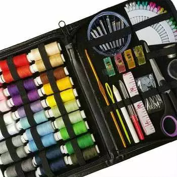 100 шт. иглы для дома иглы нитки ножницы набор коробка игольница коробка наборы швейный набор необходимый портативный 23*16*2.5cm