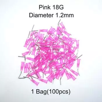 100 шт./лот Оборудование Ирригация Согнутые Иглы Наконечники Стоматологический Поток Герметик Травящий Композитный Смола Кислотный Реагент Доставки Наконечники Шприца 22G-0.7mm серый