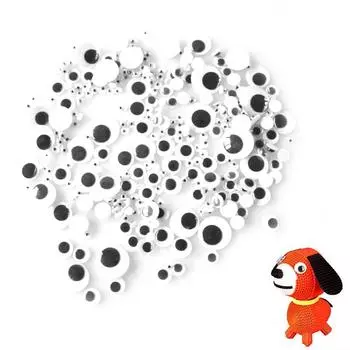 100 шт. Игристые шатающиеся глаза-игрушки самоклеящиеся изделия для скрапбукинга 6MM