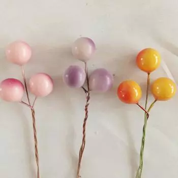 100 шт., имитация пены, ягод, цветов, искусственный букет, ручная работа для DIY, домашнего свадебного украшения, товары для вечеринок красный