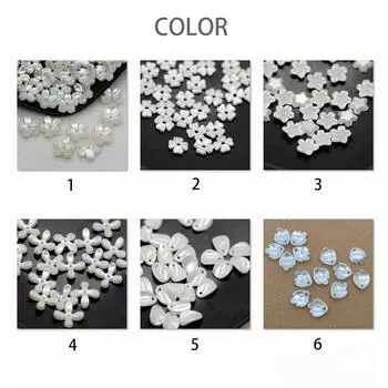 100 шт. Имитация ракушек, бежевые лепестки, цветок вишни, свободные бусины, сделай сам, украшения для ногтей, материалы ручной работы 2