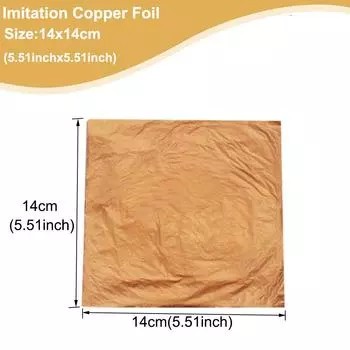 100 шт. Имитация золота, серебристая медная фольга, бумага, сделай сам, смола, свеча, гипс, ремесло, листы, чешуйки, позолота, искусство, украшение для дома Slive 2Boxes