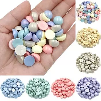 100 шт. изготовление ювелирных изделий 12 мм DIY для макарон матовые полукруглые бусины ожерелье браслет кулон разноцветный