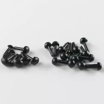 100 шт. изогнутые черные пластиковые безопасные нитяные глаза пластиковые безопасные изогнутые глаза куклы набор для самостоятельного изготовления 5mm