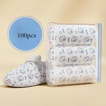 100 шт. Экологически чистые одноразовые бахилы, изготовленные из биоразлагаемых материалов для более экологичного выбора 100pcs