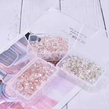 100 шт. канцелярская кнопка для большого пальца прозрачный цветной рисунок пробковая доска офисная канцелярская кнопка