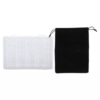 100 шт. капсул для монет шириной 1,38 дюйма, прозрачный пластиковый сглаживающий нержавеющий круглый держатель для монет с коробкой