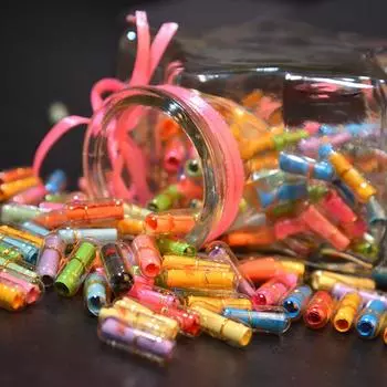 100 шт., капсула для сообщений «сделай сам», подарки на день рождения и святого Валентина чёрный