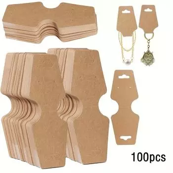 100 шт., карточки для демонстрации ювелирных изделий, толстое ожерелье, браслет, брелок, карты из крафт-бумаги для продажи товаров для малого бизнеса 100pcs