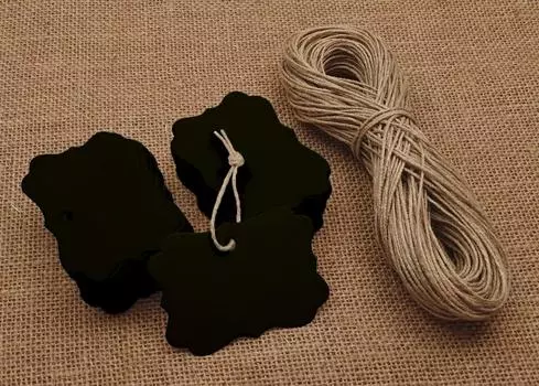 100 шт. картонных бирок с фестончатыми краями для подарков на свадьбу с бесплатным натуральным джутовым шпагатом 0.75 Inches Diameter детские розовый