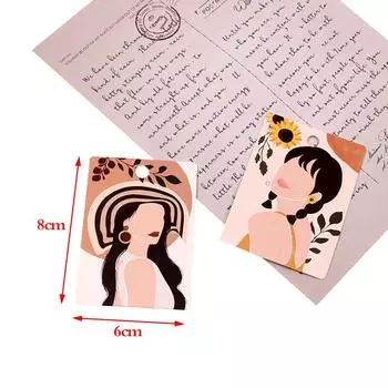 100 шт. карты для демонстрации сережек ожерелье ювелирные изделия упаковка бумажные держатели для карточек as the picture