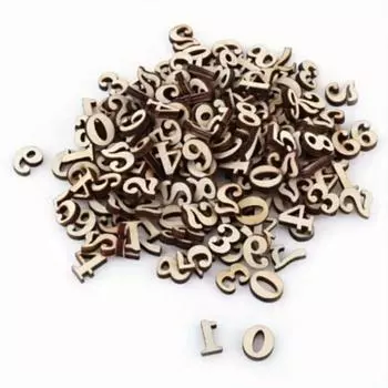 100 шт. классических деревянных наклеек на стену с цифрами, 0,59 дюйма, смешанная упаковка для детского сада и украшения дома. 100pcs