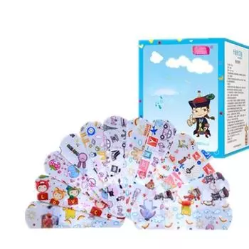 100 шт. клейкие бинты пластырь изогнутые милые мультяшные узорчатые водонепроницаемые пластыри пластырь для повязки на рану Banditas для детей NOS разноцветный