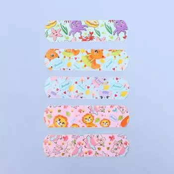 100 шт., клейкие повязки, пластыри для ран, пластыри для детей, с мультяшным рисунком, водонепроницаемые, гемостаз, детские пластыри, наклейки
