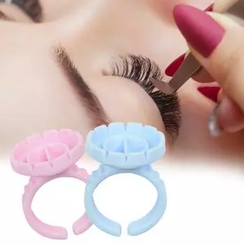 100 шт., клейкое кольцо для ресниц, безопасный оригинальный нежный модный держатель для наращивания ресниц для красоты