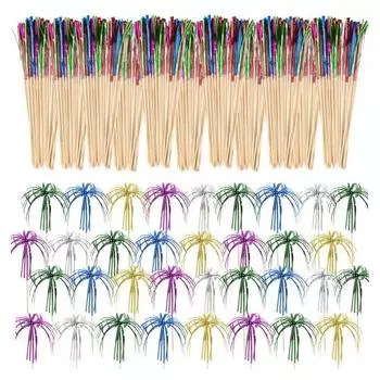 100 шт., коктейльные палочки, ленты, коктейльные зубочистки, десертные шампуры, палочки для напитков, топперы для кексов, товары для вечеринок 18cm 100pcs