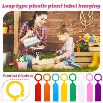 100 шт. кольцевые бирки для растений садовые этикетки бирки карточки One Size синий