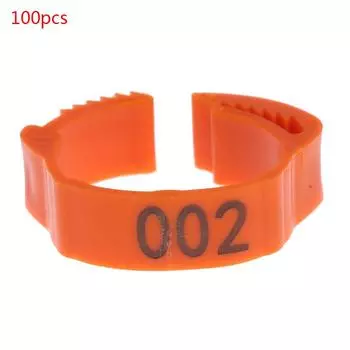 100 шт. Кольцо для куриных ножек, регулируемый размер, цифровая пряжка для куриных ножек