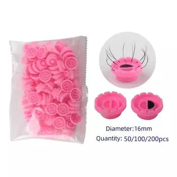 100 шт. Кольцо для наращивания ресниц Одноразовый держатель для клея для ресниц Держатель для клея для ресниц white-100pcs