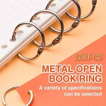 100 шт. кольцо для переплета листов, кольца для переплета, кольца для книг, металлические кольца для учетных карточек, кольца для флэш-карт, кольца для учетных карточек, бумажные кольца, малый переплет 100pcs