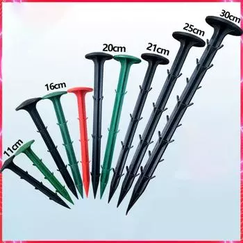 100 шт. кольев для земли, гвозди для земли, садовые колья для сетки, гвозди для газона, ландшафтные шипы, колья для земли, колышки для земли 11cm 4.33Inch&100pcs чёрный