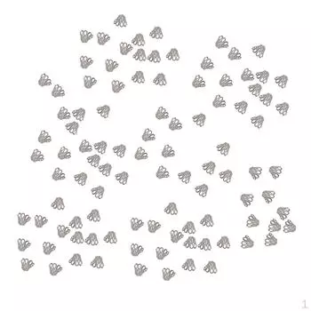 100 шт., колпачки для бисера с подвесками в виде цветов для модных ювелирных изделий Gold