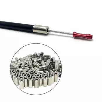 100 шт. колпачков для трубок троса переключения передач велосипеда, наконечников троса тормоза велосипеда, сменные колпачки для шоссейного велосипеда, горного велосипеда, прочные