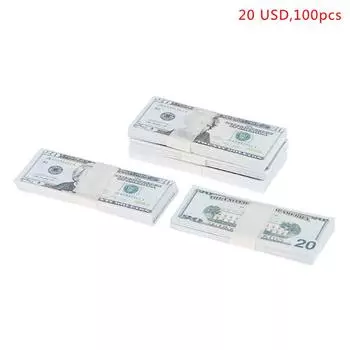 100 шт./компл. 1:12 кукольных домиков 5/10/20/50/100 долларов, модель банкнот, декор