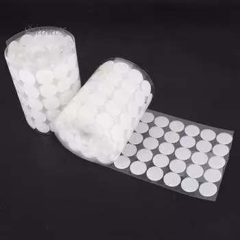 100 шт./компл. 2 см крючок-петля самоклеящиеся монеты точки круги палка лента диски инструмент белый