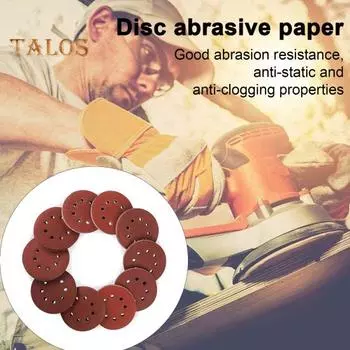 100 шт./компл. 5-дюймовые шлифовальные диски, 8 отверстий, наждачная бумага, зернистость 40/80/120/150/180/400/600, комплект для замены наждачной бумаги для эксцентриковой шлифовальной машины 600 100pcs