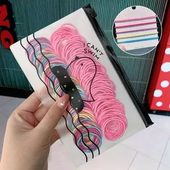 100 шт./компл. эластичные резинки для волос для девочек, аксессуары для волос для девочек, 2,5 см, цветная резинка, детская резинка для хвоста, детские резинки для волос