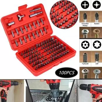 100 шт./компл., электрические отвертки с пакетной головкой, набор инструментов для пайки с насадкой со сливовой головкой и рукавом, наконечники для пайки 100Pcs/Set серебряный