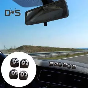 100 шт./компл. автомобиль черный брикет орнамент с большими глазами мини-милый ремесло из смолы мох микро пейзаж DIY украшение для рабочего стола подарки на день рождения чёрный