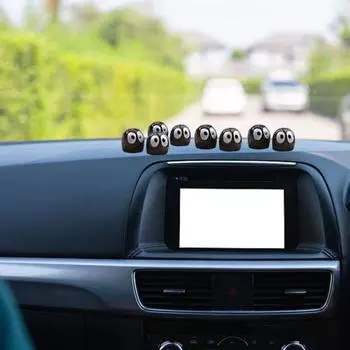 100 шт./компл. автомобиль черный с украшением в виде брикета в виде глаз большой смолы мини-милый ремесленный мох