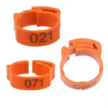 100 шт./компл., цифровая этикетка на ногу, регулируемая для кольца на ногу курицы, утки, голубя