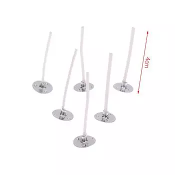 100 шт./компл. фитилей для бездымных свечей 4 см соевый воск чистый хлопок сердечник для самостоятельного изготовления свечей предварительно вощеный фитиль для вечеринок