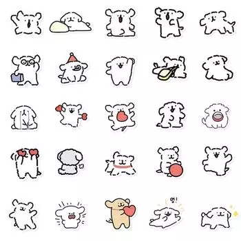 100 шт./компл. мультяшная милая линия собака в книге наклейки сделай сам игрушка гитара граффити наклейка наклейка