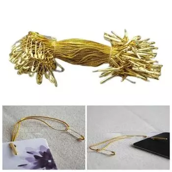 100 шт./компл., полиэстеровая веревка, стабильная многофункциональная съемная ручная работа, сделай сам, металлические булавки, пряжка, одежда, хлопковая бирка, веревка для дома белый