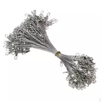 100 шт./компл. поводки из стальной проволоки с вертлюжками для рыболовных снастей 20cm Red