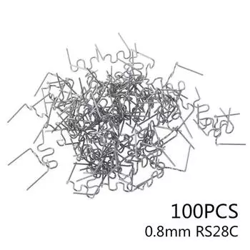 100 шт./компл. предварительно нарезанные 0,8 мм волнистые плоские горячие скобы для ремонта пластиковых степлеров, сварщика