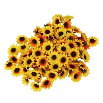 100 шт./компл. Премиум искусственный цветок герберы ромашки для самостоятельного декора свадебной вечеринки имитация подсолнухов