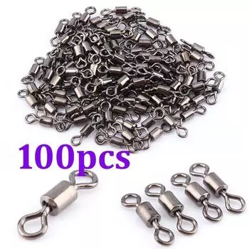 100 шт./компл. разъем для рыбалки из нержавеющей стали, шариковый подшипник, блокировочная защелка Lb