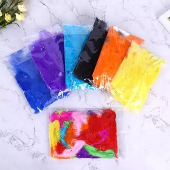 100 шт./компл. разноцветные перья пухлые свадебные наполнители для украшения вечеринки красный