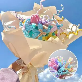 100 шт./компл., ручная работа, легкие, прочные, креативные, для детей, сделай сам, художественные поделки, обучающие игрушки, манипулятивные навыки, очистители труб розовый