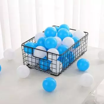 100 шт./компл., сине-белый пит-болл, утолщенный полиэтилен, устойчивый к раздавливанию, не содержит фталатов BPA, безопасный, в помещении и на открытом воздухе, для маленьких детей, круглый океанский шар, игрушка для бассейна