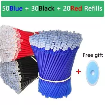 100 шт./компл. стираемые сменные стираемые ручки гелевые ручки для эскизов канцелярские принадлежности для блокнота школьные канцелярские принадлежности милый детский карандаш