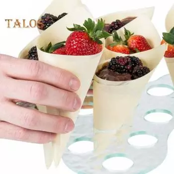 100 шт., конусы для попкорна, термостойкие, многоцелевые, широкого применения, полезные конусы для мясных закусок, маленькие десертные конусы, принадлежности для вечеринок S