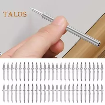 100 шт./кор. Двойная головка, гвоздь для плинтусов, бесшовный гвоздь с гильзой, инструмент для плинтуса из цельного дерева, двухсторонний гвоздь, невидимый винт безопасности set