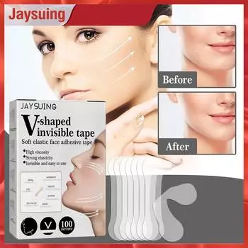 100 шт./коробка невидимый лифтинговый пластырь для красоты, уменьшающий количество наклеек, осветляет тонкие линии, уменьшает морщины, паста для провисания подбородка